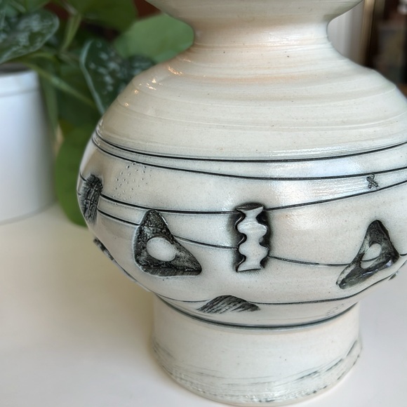 Handmade Pottery Vase Abstract Shapes Husby - Picture 6 of 12
